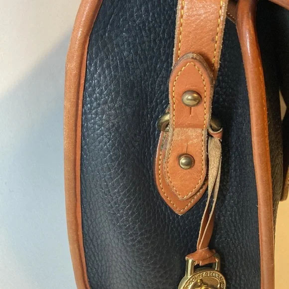 Vintage Dooney & Bourke All Weather Leather Essex Handbag USA pebbled black - Picture 6 of 14